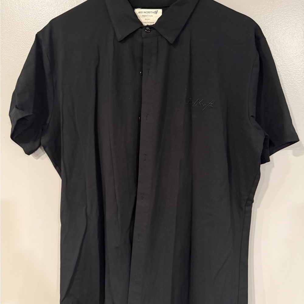 Jed North Casual Black Button Down Shirt